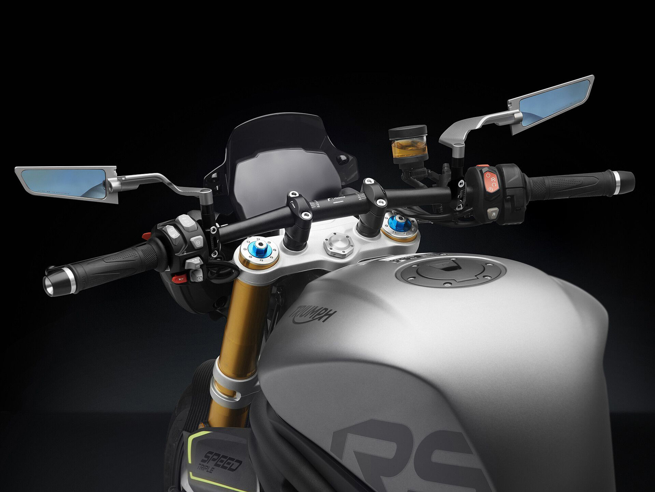 แฮนด์ Rizoma MA015 แฮนด์ตรง ทรง Drag ตรง 180องศา ใช้กับตุ๊กตาขนาด 29Ø