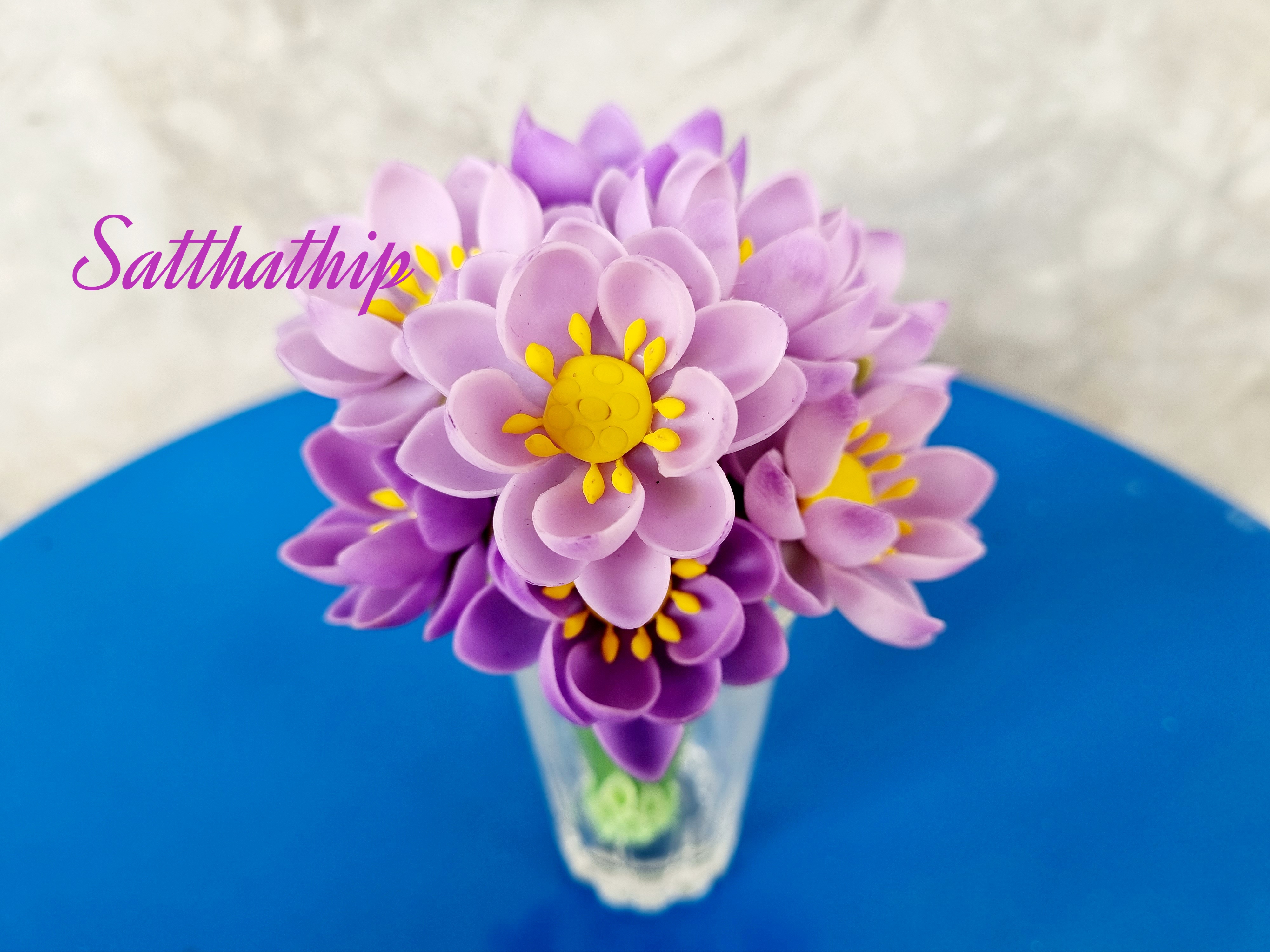 กรวยดอกบัว ประดิษฐ์จากดิน