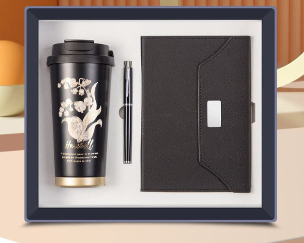 ชุดของขวัญปีใหม่,ชุดแก้วน้ำ+สมุดโน้ต+ปากกา,สกรีนโลโก้,ติดLOGO,ราคาพิเศษ