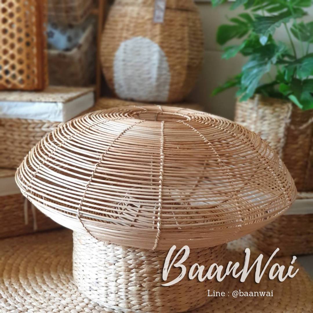 โคมไฟหวาย รุ่นดอกบัว New ขนาด 70 x 30 cm