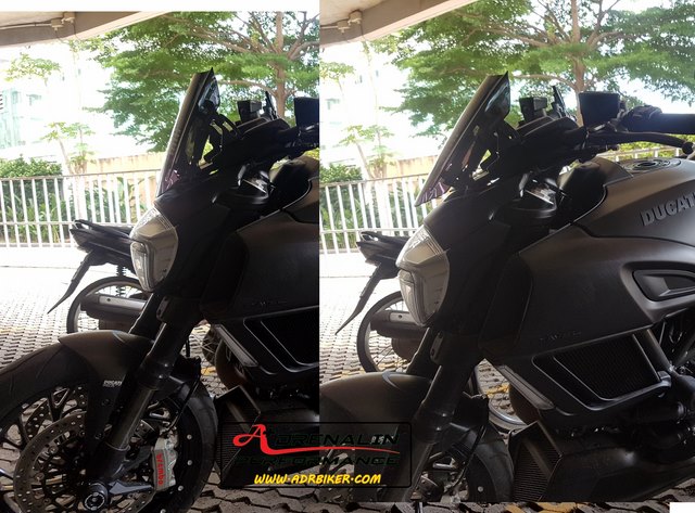 Puig - ชิวหน้า Windshield Naked ทรง Sport สำหรับ Ducati Diavel