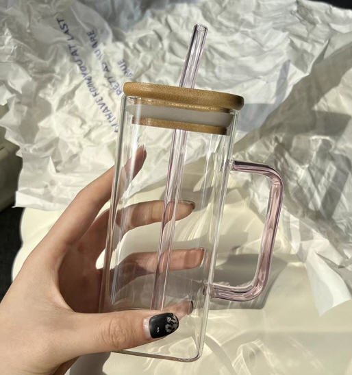 แก้วน้ำ,แก้วน้ำใส,แก้วใสพร้อมหลอด