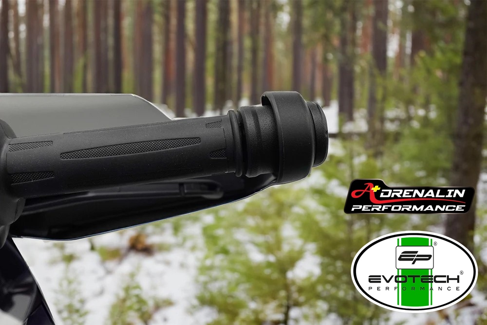 ปลายแฮนด์ Evotech สำหรับ R1300 GS เพิ่มน้ำหนักเพื่อลดการสั่นของแฮนด์