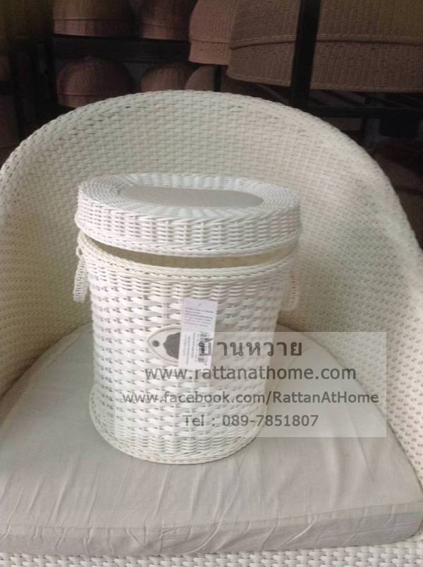 ถังขยะหวายเทียม ตะกร้าใส่ขยะ หวายเทียม (ตัวอย่างตะกร้าหวายเทียม)