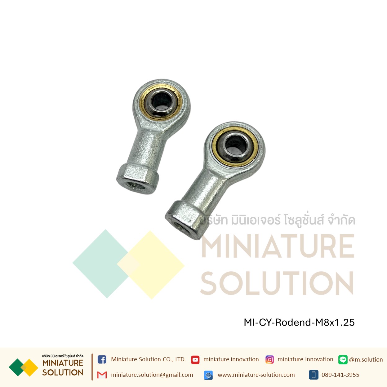 ลูกปืนตาเหลือก Mini Air Cylinder Female Thread Fisheye ก้านเชื่อมต่อแบริ่ง M5x0.8 M6x1 M8x1.25 M10x1.25 M12x1.25 M14x1.5M16x1.5 M18x1.5 M20x1.5 M27x2