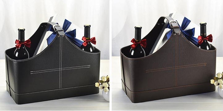 ตะกร้าหนังพรีเมี่ยม,ตะกร้าหนัง PVC,ตะกร้าหนัง,กระเช้าหนัง