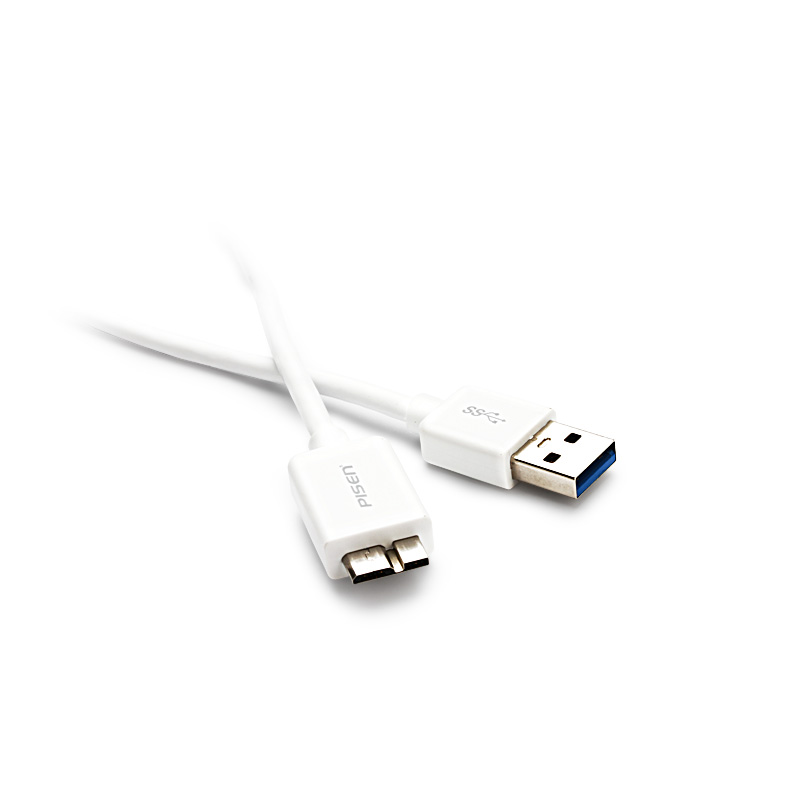 PISEN สายชาร์จ Micro USB 3.0 Data Transmit and Charging Cable ยาว 1500 mm อุปกรณ์สำหรับรีชาร์จและซิงค์เพื่อโอนถ่ายข้อมูลแบบ 2-in-1 (For Smart Device) - สีขาว