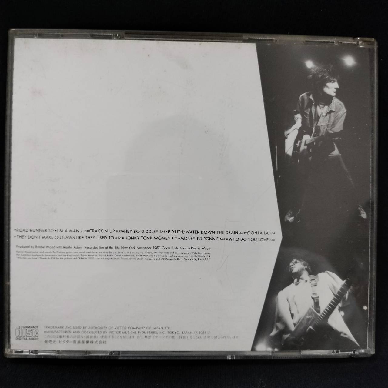 Ronnie Wood & Bo Diddley – Live At The Ritz / JAPAN / ปกเก่าเก็บ / แผ่นดี