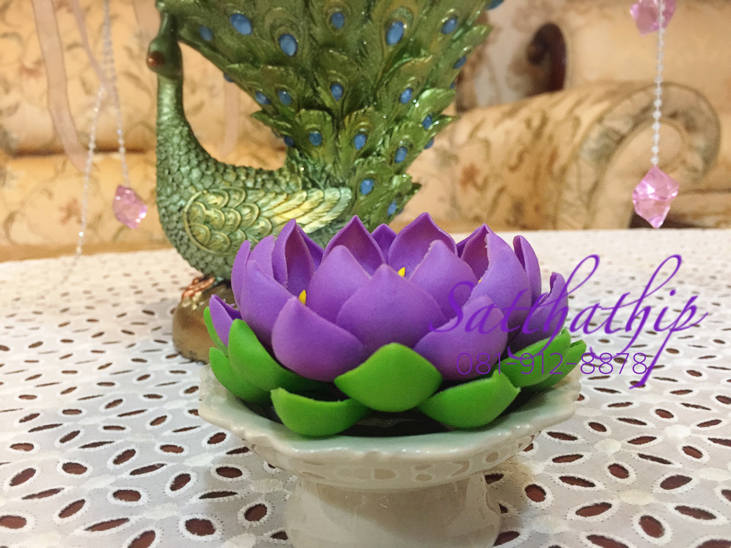 ถาดบัว ประดิษฐ์จากดิน - ฐานบัว ประดิษฐ์จากดิน - พานบัว ประดิษฐ์จากดิน - ถาดบัวดินปั้น - ฐานบัวดินปั้น - พานบัวดินปั้น -Tray