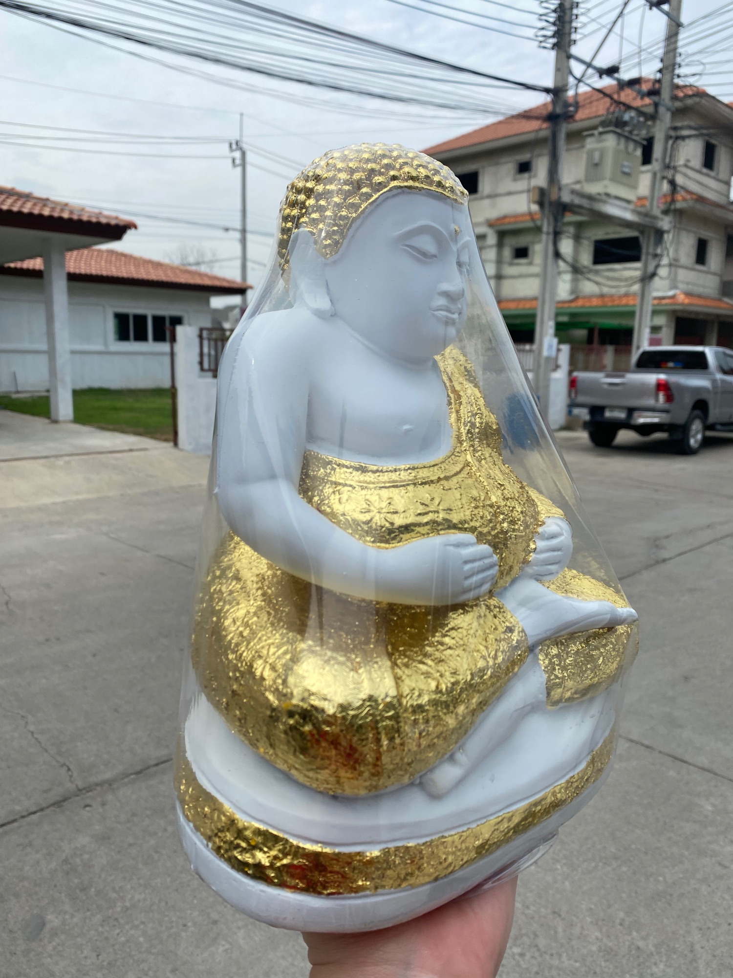 พระสังกัจจายน์ กว้าง9นิ้ว สูง12นิ้ว องค์ปิดทองเค