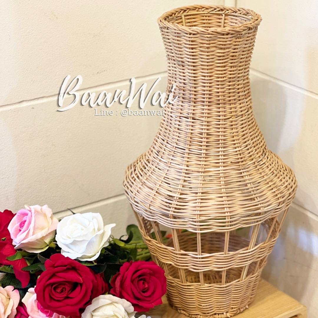 แจกันหวาย แจกันหวายใส่ดอกไม้