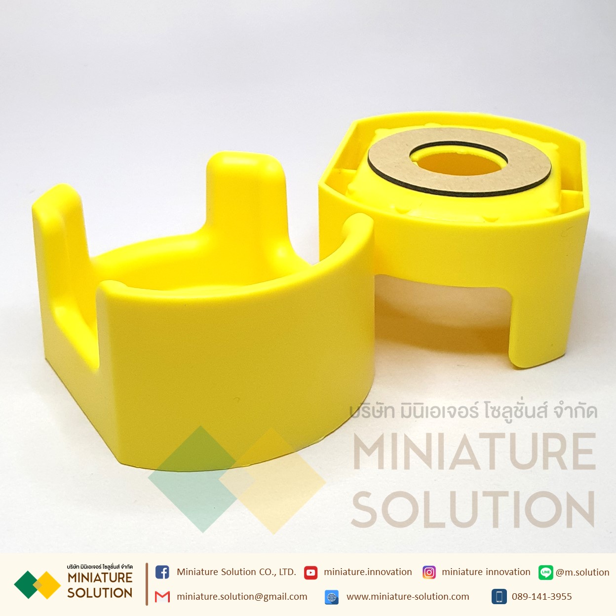 name plate ป้ายชื่อ สวิทช์ฉุกเฉิน แผ่นเนมแพลท วงกลม Ø60mm/40mm รูปุ่มขนาด Ø22mm