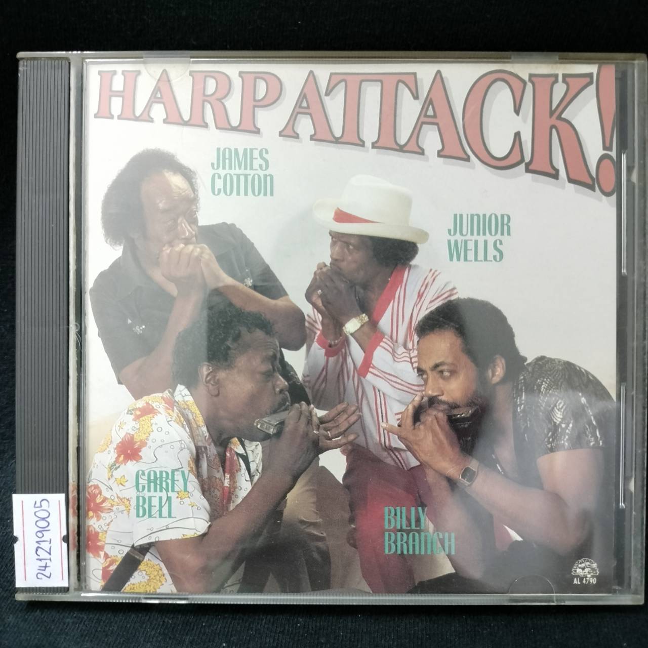 James Cotton, Junior Wells, Carey Bell, Billy Branch – Harp Attack! / ไม่ระบุ / ปกมีคราบเก่าเก็บ / แผ่นโปรโม / แผ่นดี