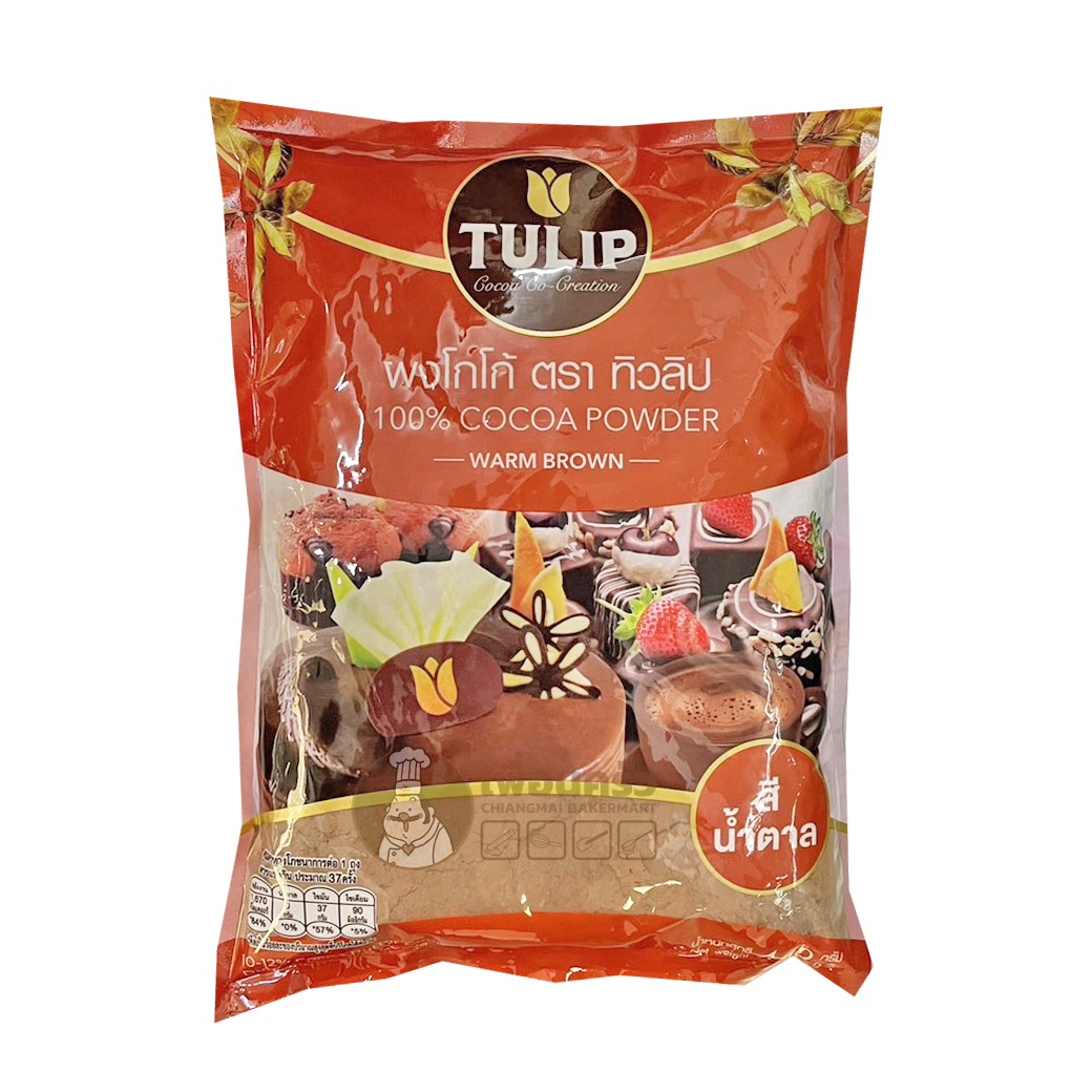 ผงโกโก้ทิวลิป สีมาตรฐาน 440 กรัม Tulip Cocoa Powder Standard Brown Color 440 g. (05-8493)