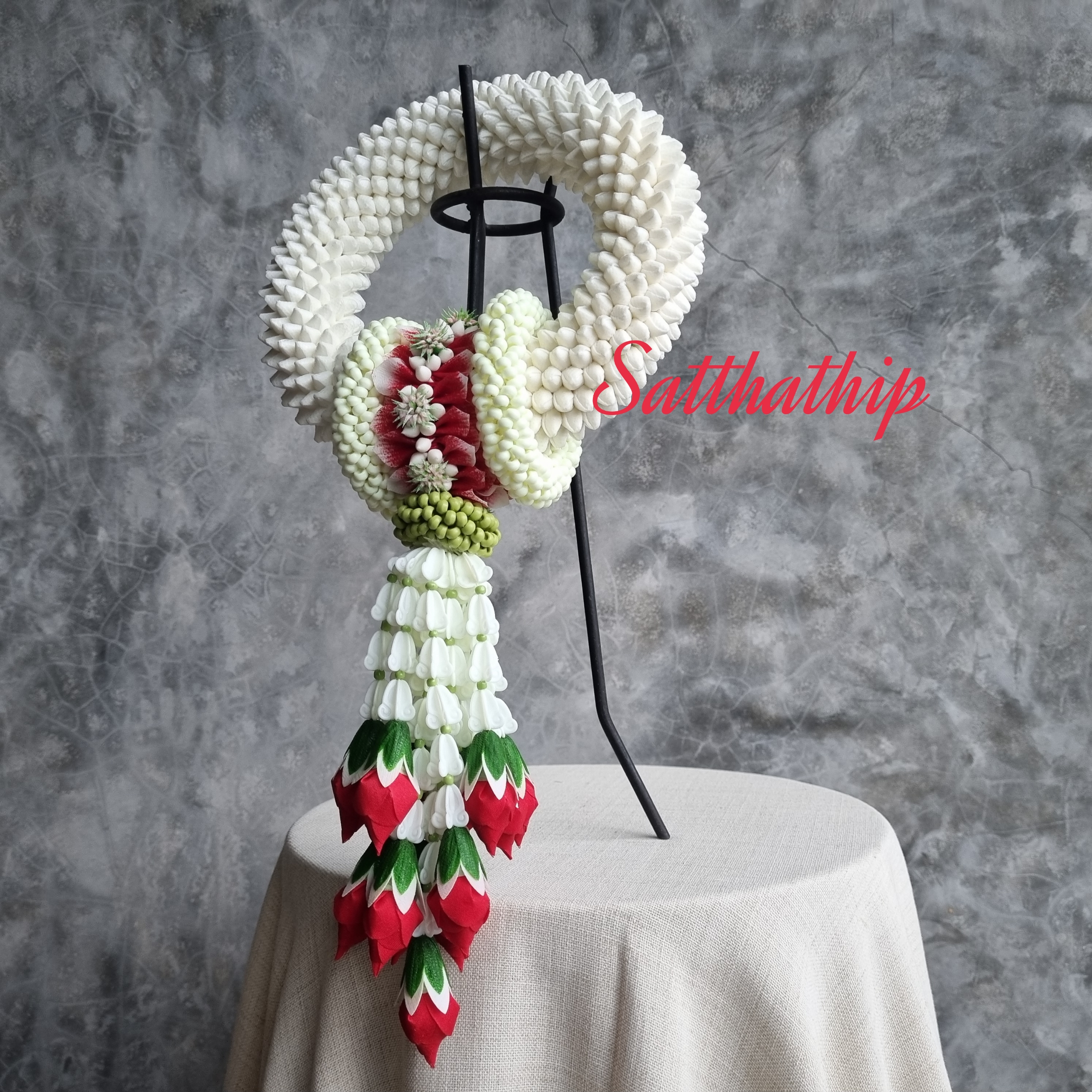 พวงมาลัยดอกพุด - พวงมาลัยดอกพุดประดิษฐ์ - พวงมาลัยประดิษฐ์