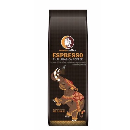 Wawee Coffee Bean Espresso กาแฟวาวี เมล็ดกาแฟคั่วบด เอสเพรสโซ 250 g. (05-8668)