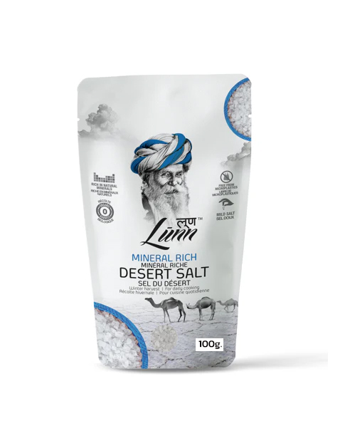 Lunn Dessert Salt 100 g. ลุนน์ เกลือทะเลทราย ชนิดถุงเติม 100 กรัม (05-9081)