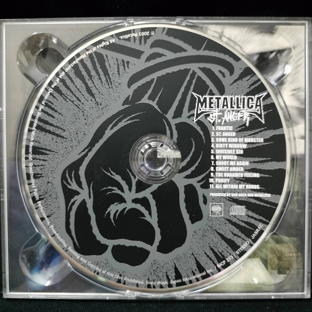 Metallica – St. Anger / JAPAN / CD+DVD / แผ่นดี+แผ่นเป็นรอยจากการใส่ซอง