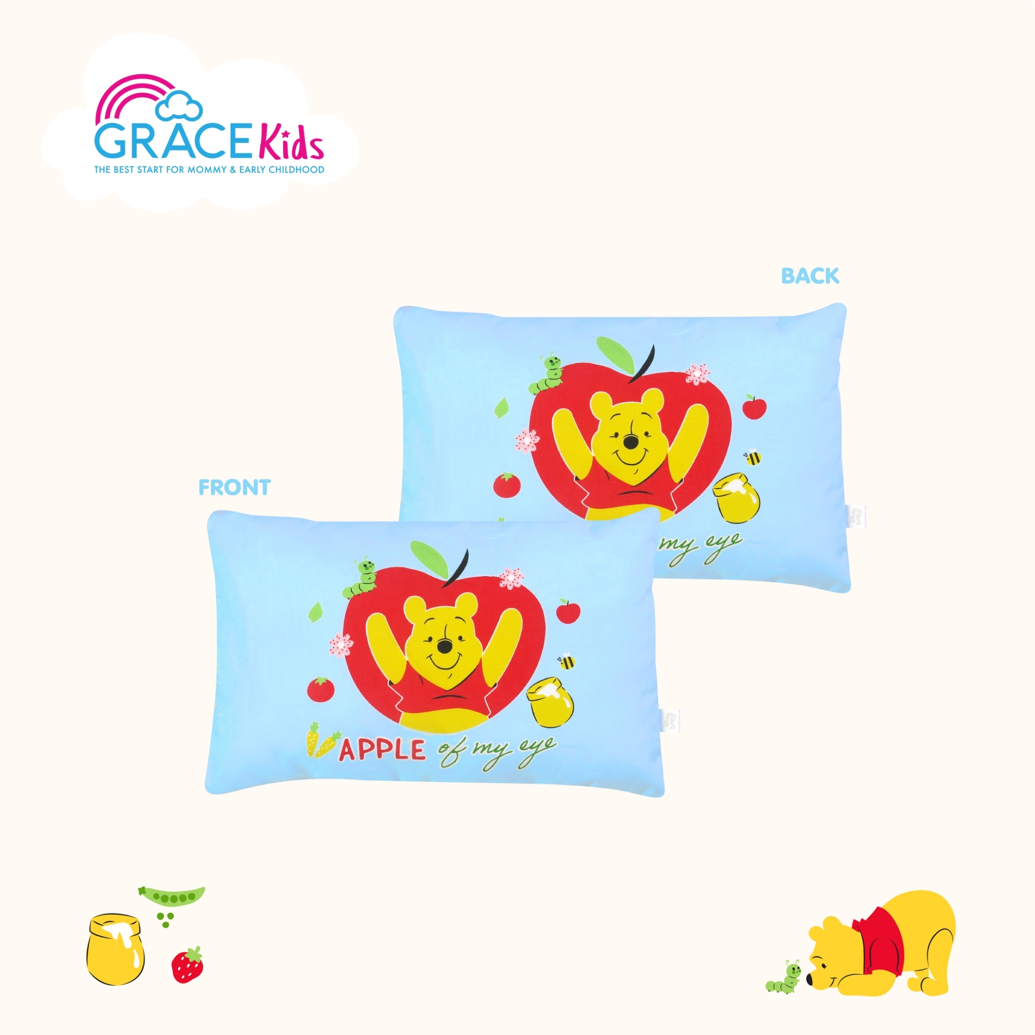 GraceKids ดีสนีย์หมอนหนุนลาย Pooh Love to Grow Size M ขนาด 12x18"