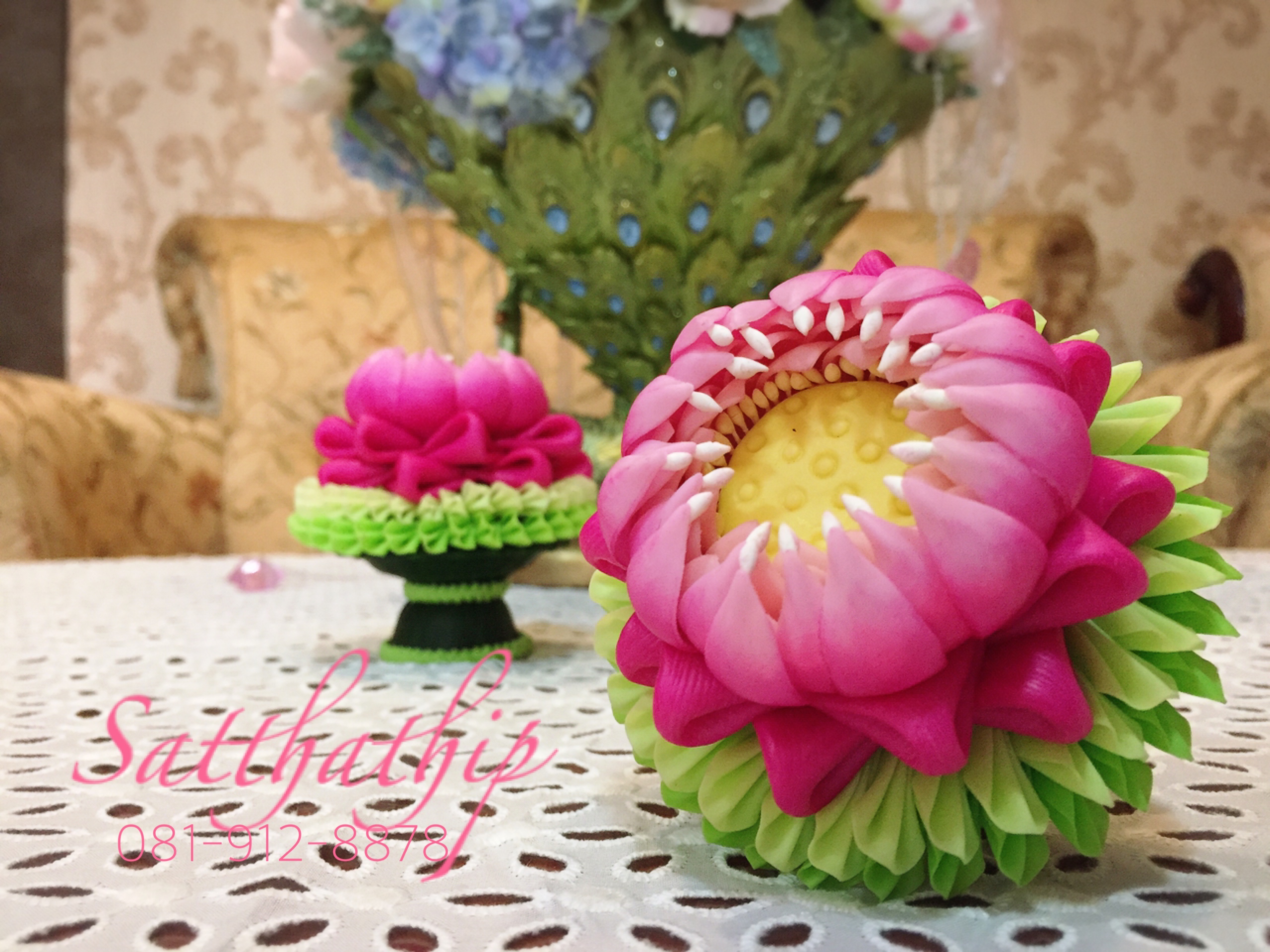 ถาดบัว ประดิษฐ์จากดิน - ฐานบัว ประดิษฐ์จากดิน - พานบัว ประดิษฐ์จากดิน - ถาดบัวดินปั้น - ฐานบัวดินปั้น - พานบัวดินปั้น -Tray