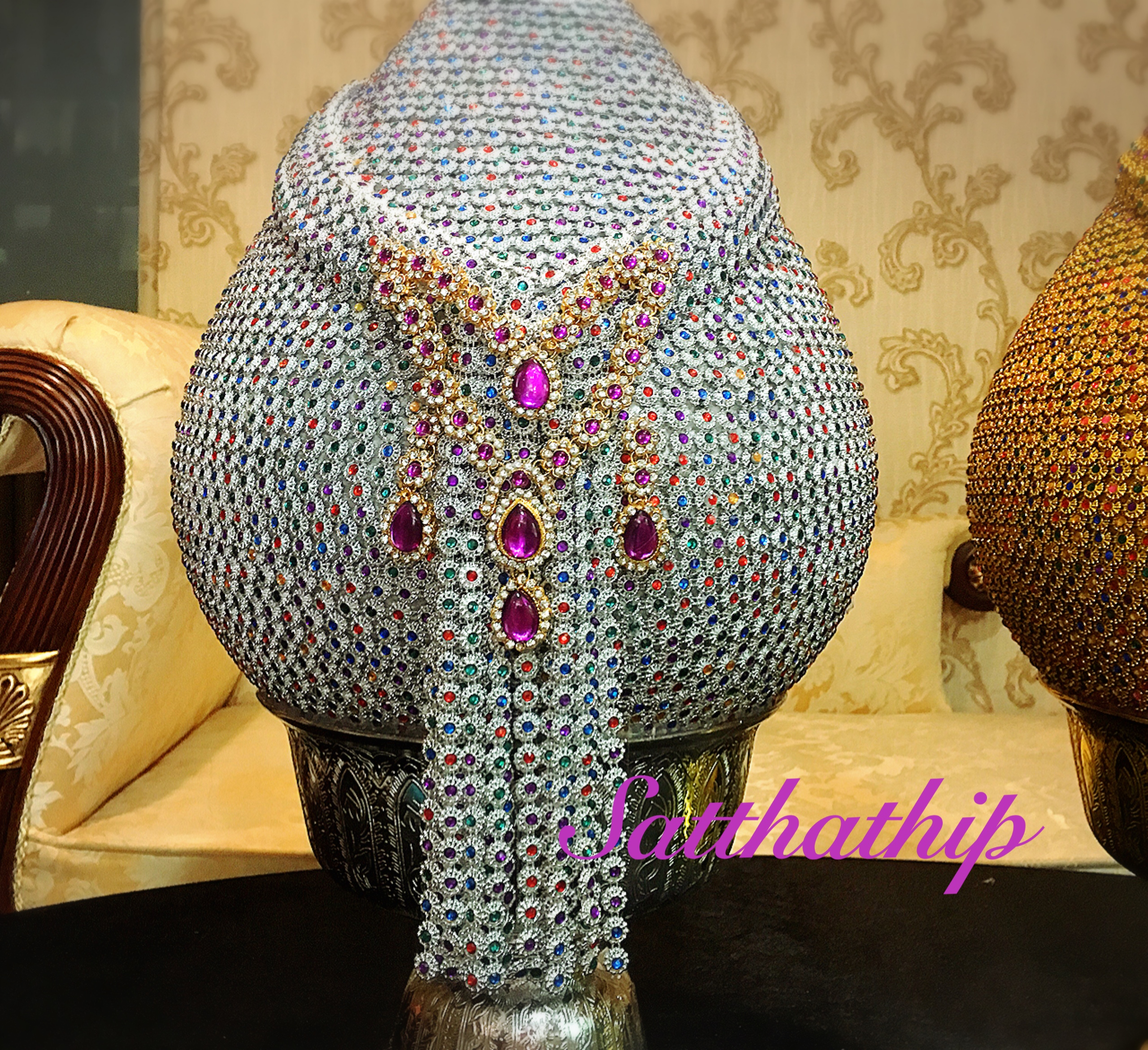 พานพุ่ม - พานพุ่มสักการะ - พานพุ่มเงินทอง - พานพุ่มนพเก้า [12 นิ้ว/ 6,800บาท/คู่]