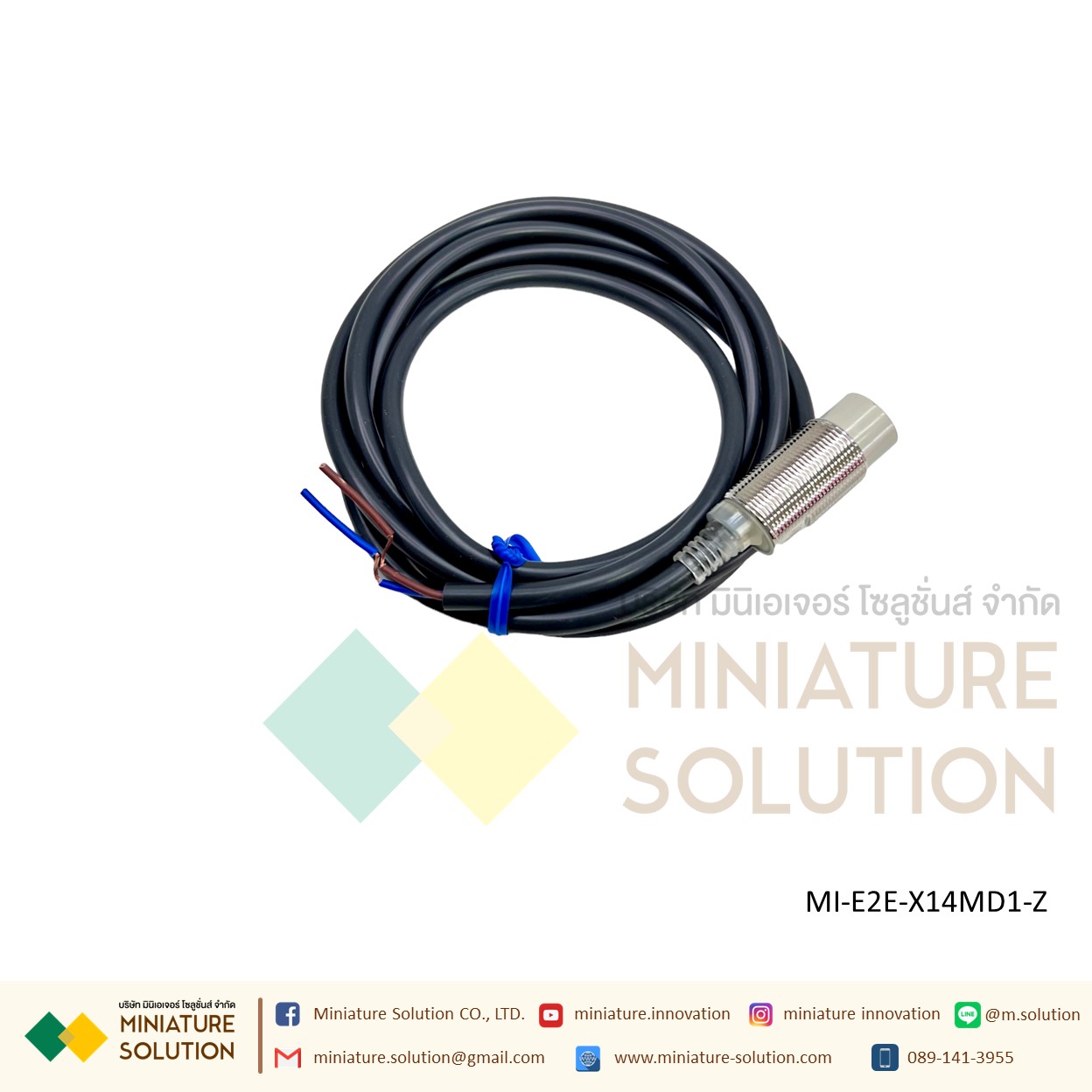 OMRON Proximity Sensor เซ็นเซอร์จับโลหะ ระยะจับ 2/10/14 มิล SIZE 8/18mm/M8 ไฟเลี้ยง 12-24 VDC PNP/NPN-NO