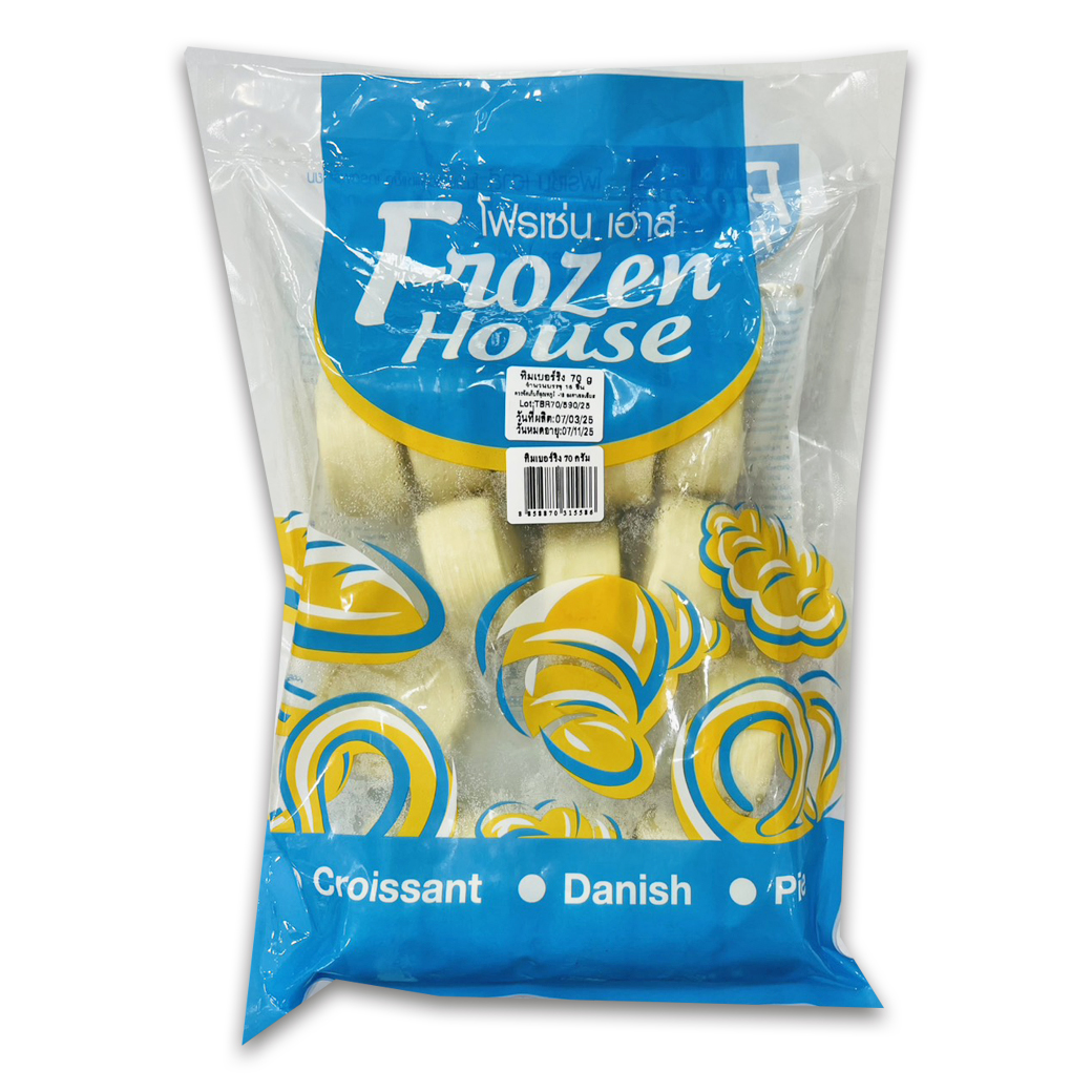 Frozen House ครัวซองท์ทิมเบอร์ริงแช่แข็ง 70 กรัม x 15 ชิ้น Frozen Timbering Croissant 70 x 15 pcs (05-9178)