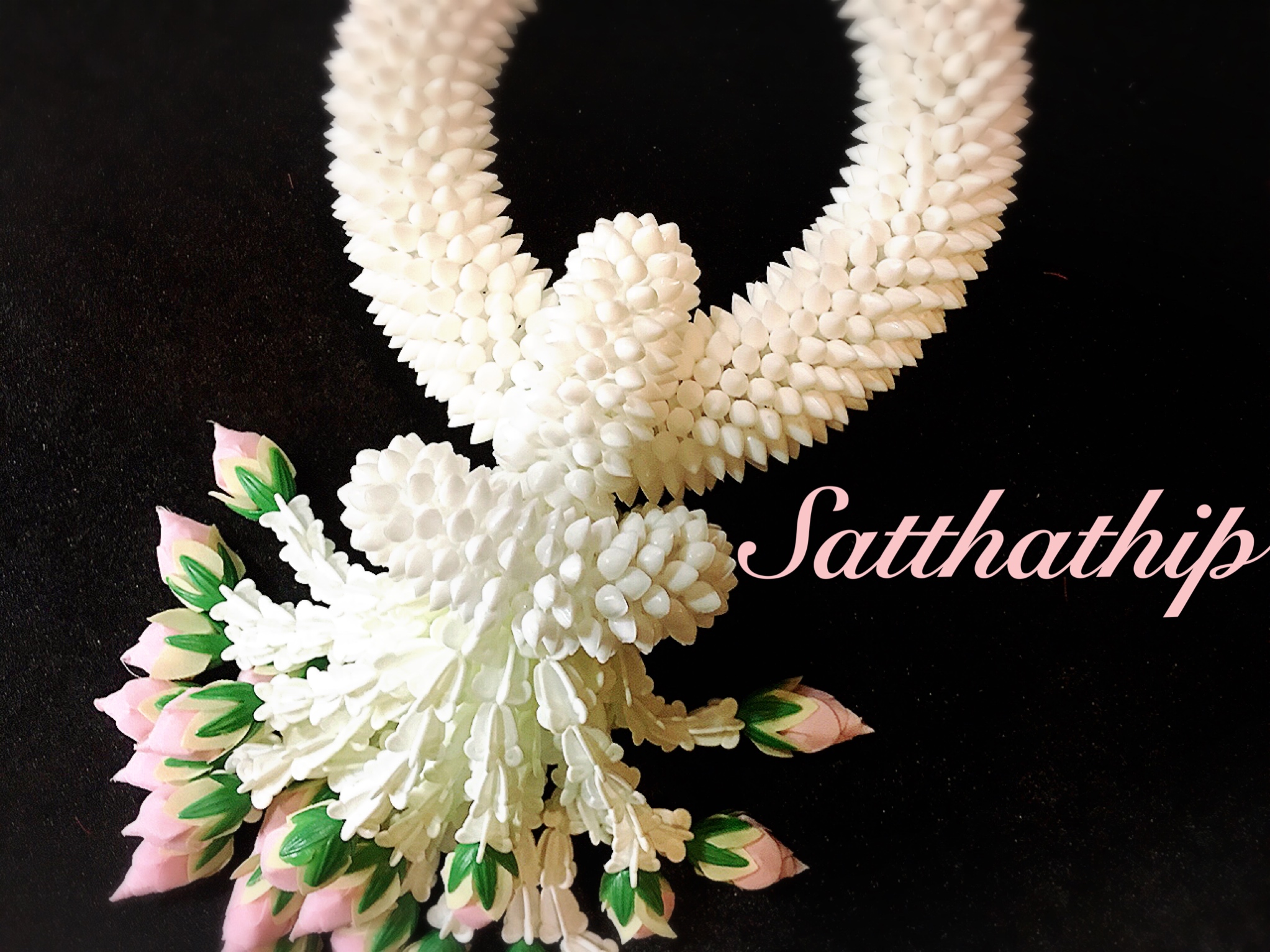 พวงมาลัยดอกพุด - พวงมาลัยดอกพุดประดิษฐ์ - พวงมาลัยประดิษฐ์