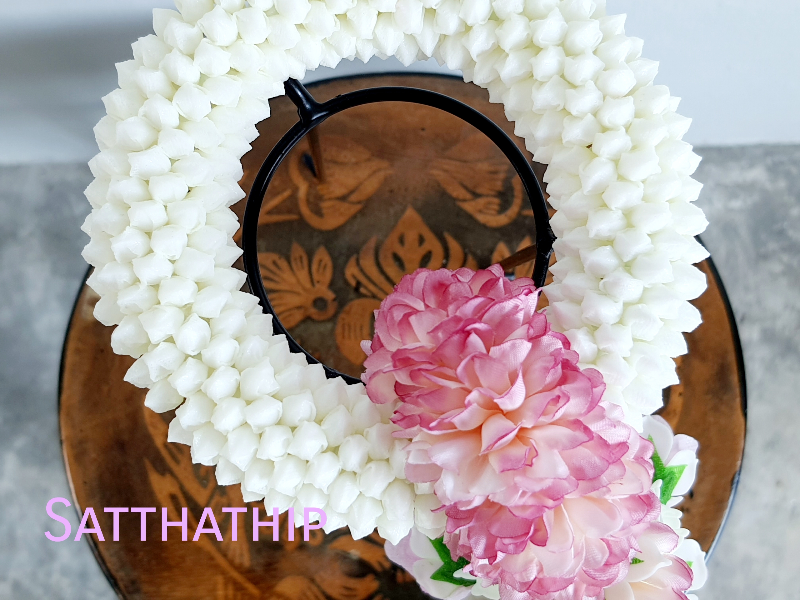 พวงมาลัยดอกพุดประดิษฐ์ - พวงมาลัยประดิษฐ์ - Artificial Garland