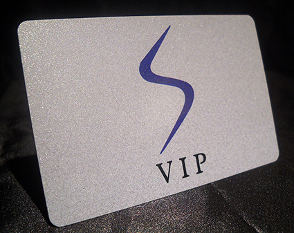 Pvc Card Metllic พื้นประกายเงิน