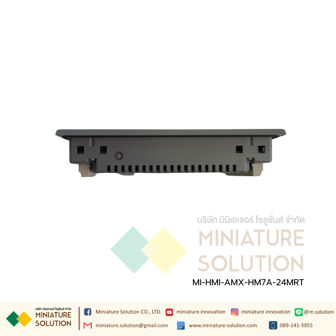 HMI AMSAMOTION 2in1 industrial control all-in-one 7 inch PLC FX3U ภายในจอ DI16 DO4 DT4 AI4 AO2 PT100 2 (AMX-HM7A-24MRT)