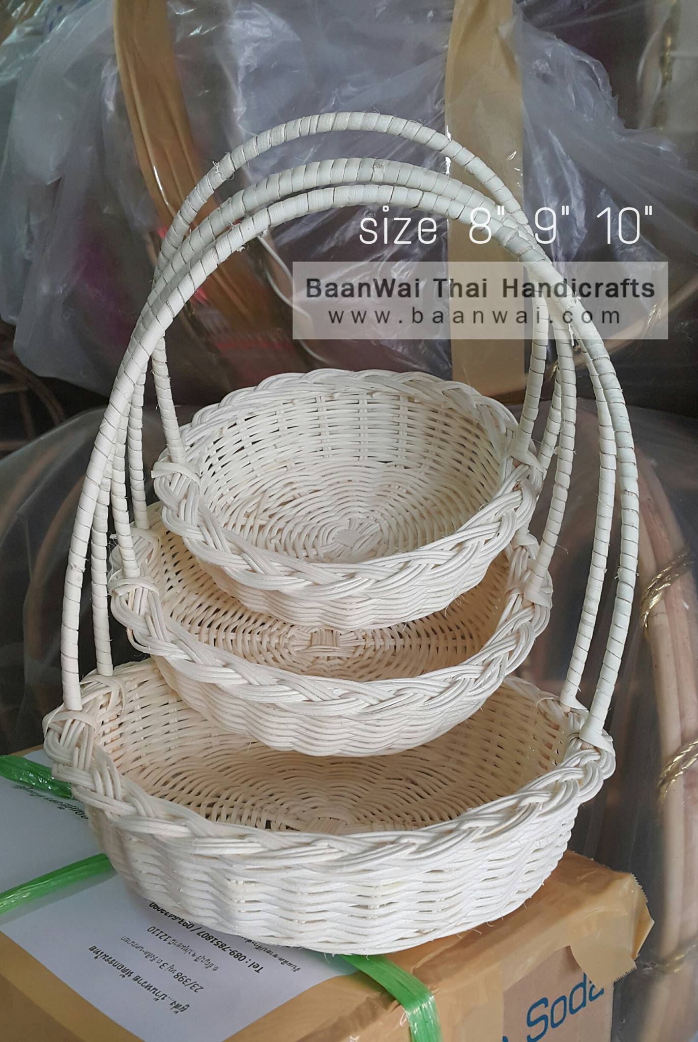 กระเช้าหวาย ตะกร้าหวาย กระเช้าปีใหม่ กระเช้าหวายทรงกลม ...