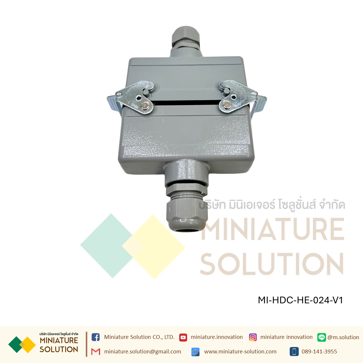 ปลั๊กเชื่อมต่อใช้สำหรับงานหนัก Heavy Duty Connectors Power แบบขันสกรู16A 500V HDC-HE-4/6/10/16/20/24/32/48 กันน้ำ ต่อตรง