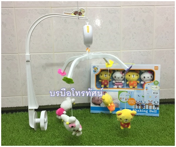ของเล่นโมบายใส่เตียงตุ๊กตาผ้า มีดนตรี โมบายแขวนเตียงกล่อมเด็กนอน