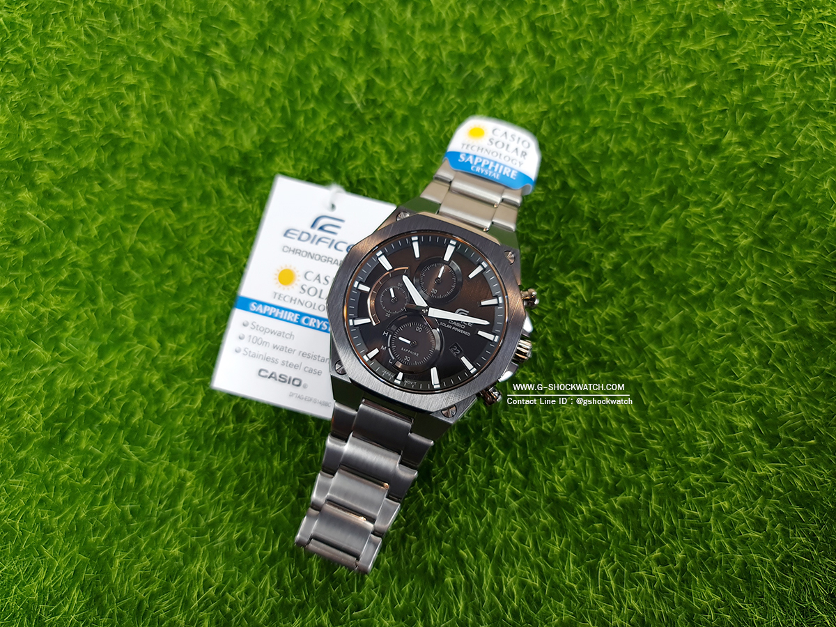 CASIO EDIFICE นาฬิกาข้อมือ นาฬิกากันน้ำ นาฬิกาของแท้ ประกันศูนย์ CMG 1 ปี รุ่น EFS-S570DC-1A