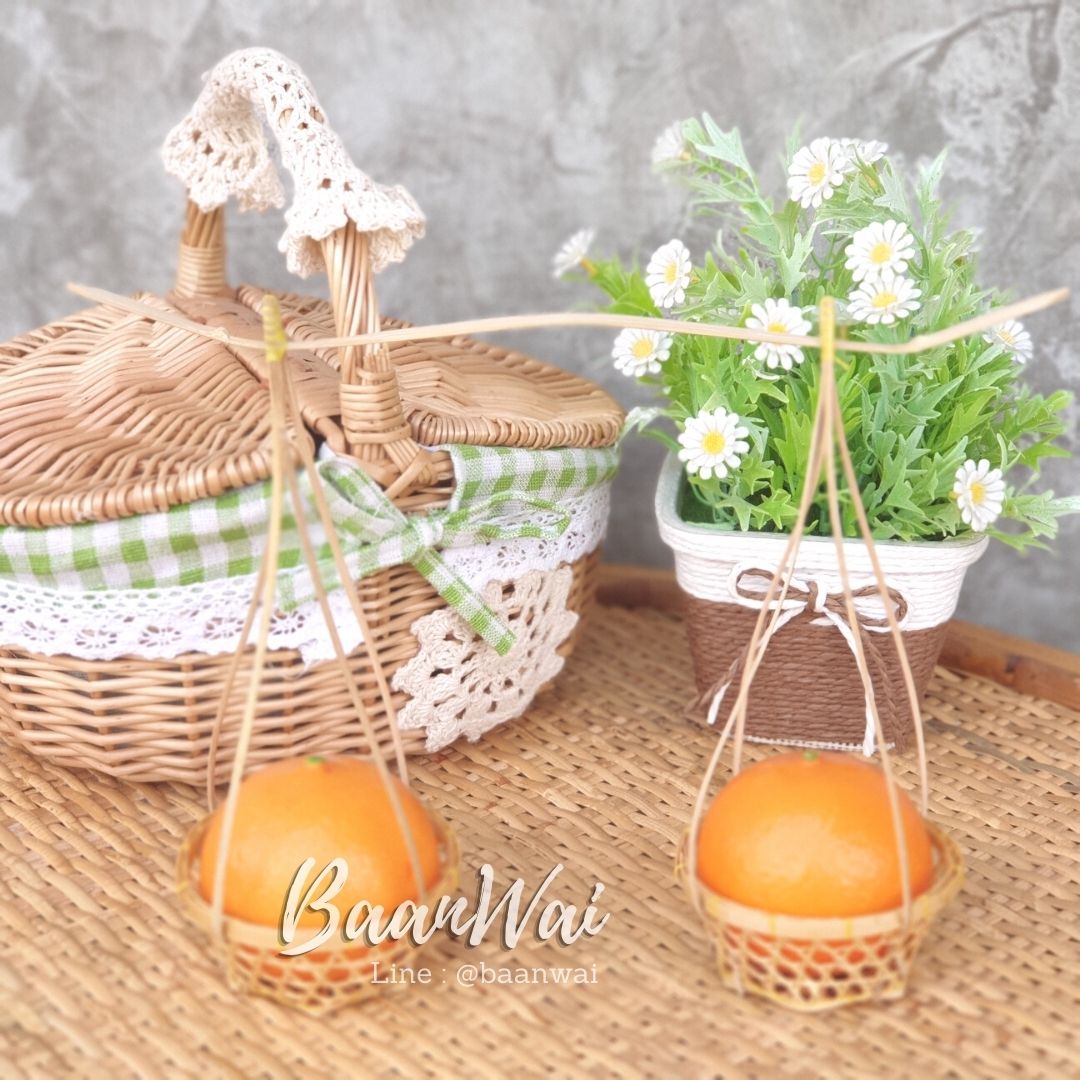 หาบจิ๋ว หาบเล็กใส่ขนม หาบ หาบขนาด 3 นิ้ว