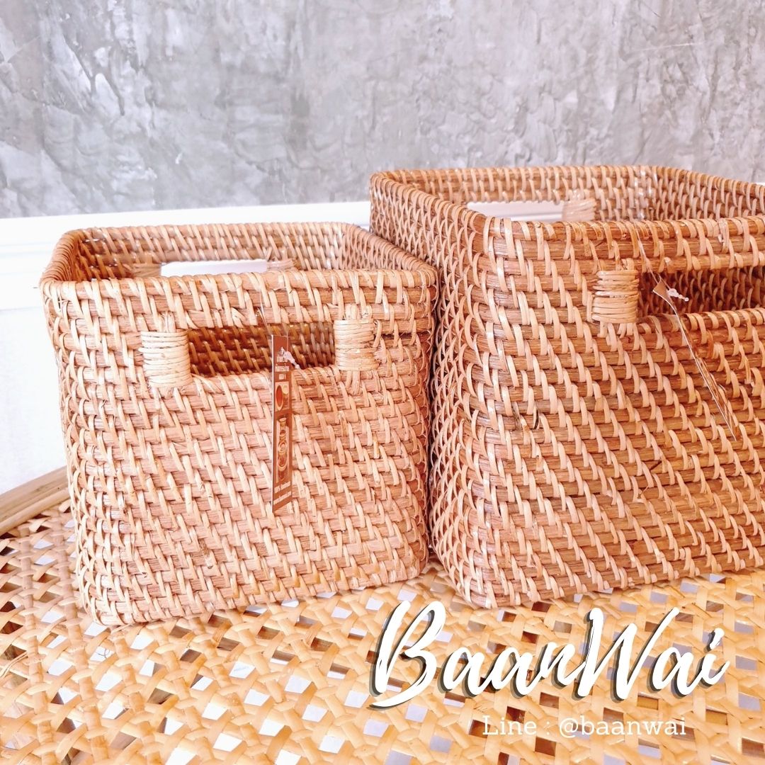 กล่องหวายเวียน อเนกประสงค์ กล่องหวายสาน กล่องใส่ของ