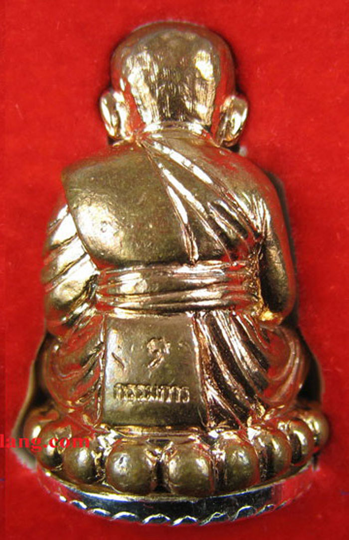 หลวงปู่ทวด นิ้วกระดกก้นลายเซ็น(2) พระอาจารย์แดง วัดไร่ รุ่นกฐิน 53 ลังกาสุกะ เนื้อนวะโลหะพิเศษ หุ้มก้นเงิน ปี 2553