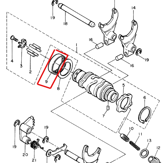 93315-23208 ลูกปืน SR400 SR500 ALFA 2001 V100 อะไหล่แท้ YAMAHA