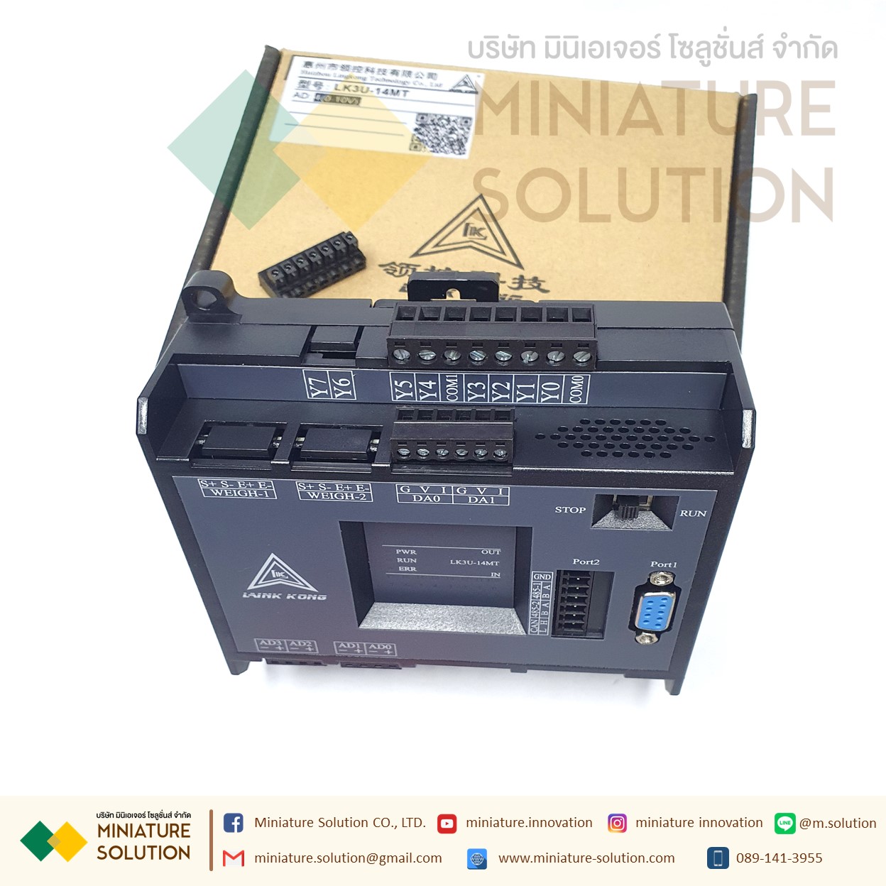 PLC LK3U-14MT-4AD-2DA MITSU GXWork