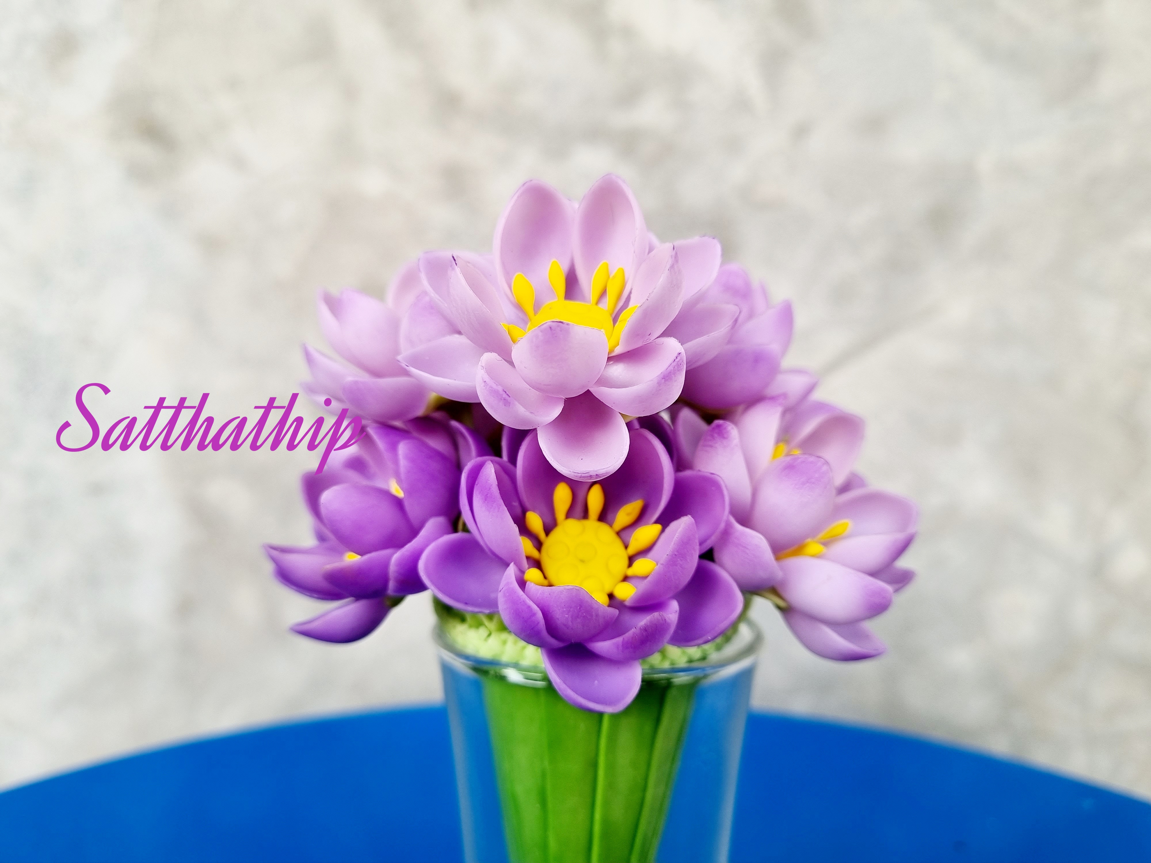 กรวยดอกบัว ประดิษฐ์จากดิน