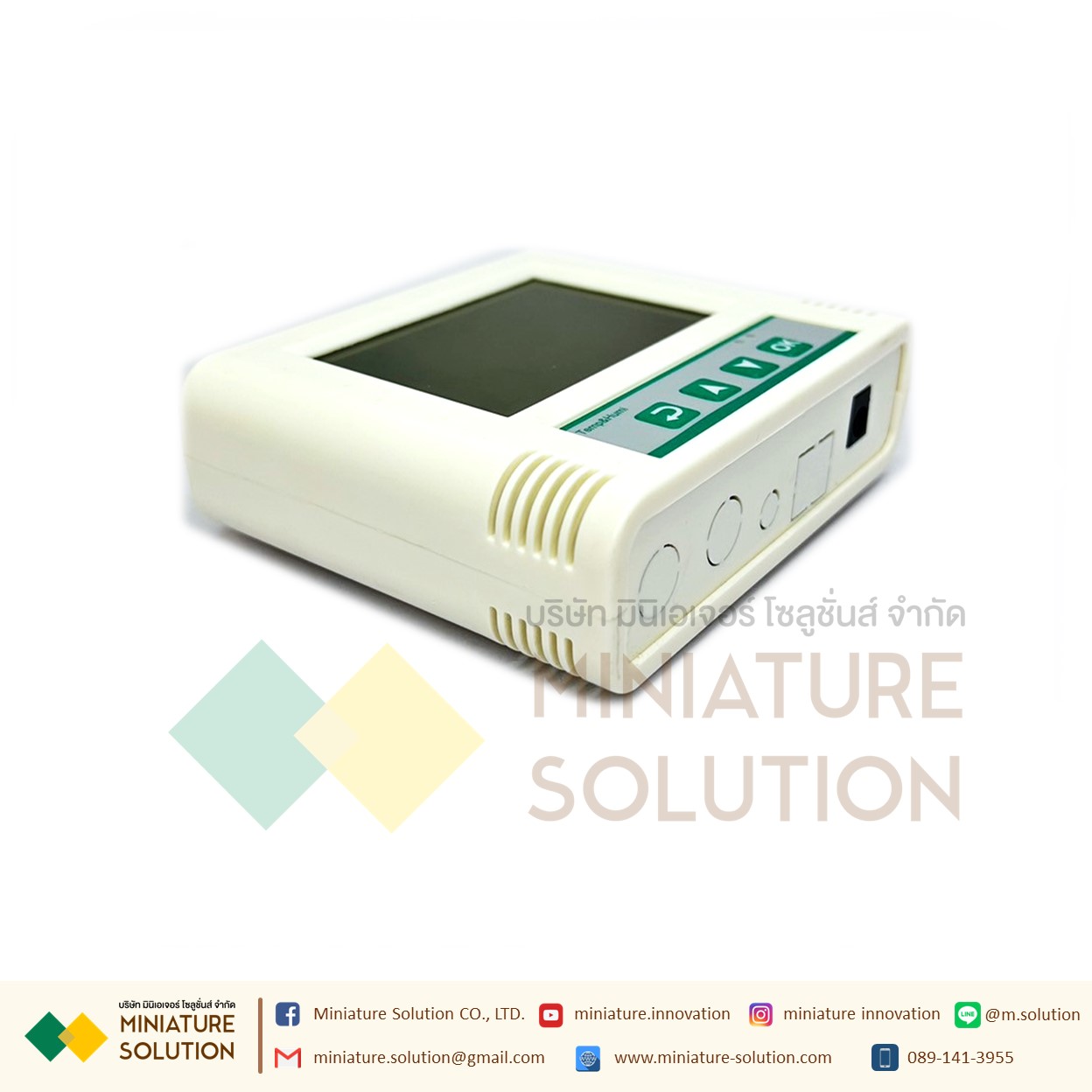 เซนเซอร์วัดอุณหภูมิ ความชื้น มีจอ LCD แสดงผล ออกสัญญาณ RS485 Modbus Temperature and Humidity Sensor with LCD Body ใหญ่ ตั้ง Alaem ได้ (Basic built-in VMS-3006J-WS-N01)