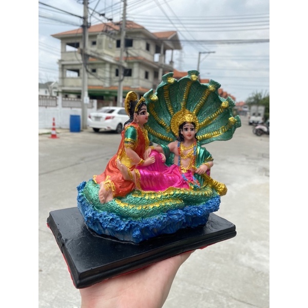 พระนารายณ์ บรรทมบนหลังพญาอนันตนาคราช กว้าง7.5นิ้ว สูง7.5นิ้ว เ