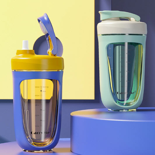 แก้วเชค,แก้วพร้อมหลอด,600ml