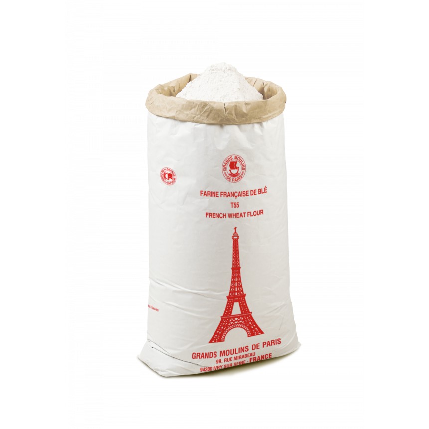 แป้งพรีเมียมอเนกประสงค์ Grand Moulin de Paris T-55 French Wheat flour นำเข้าจากฝรั่งเศส 1 kg. (01-5604-01)