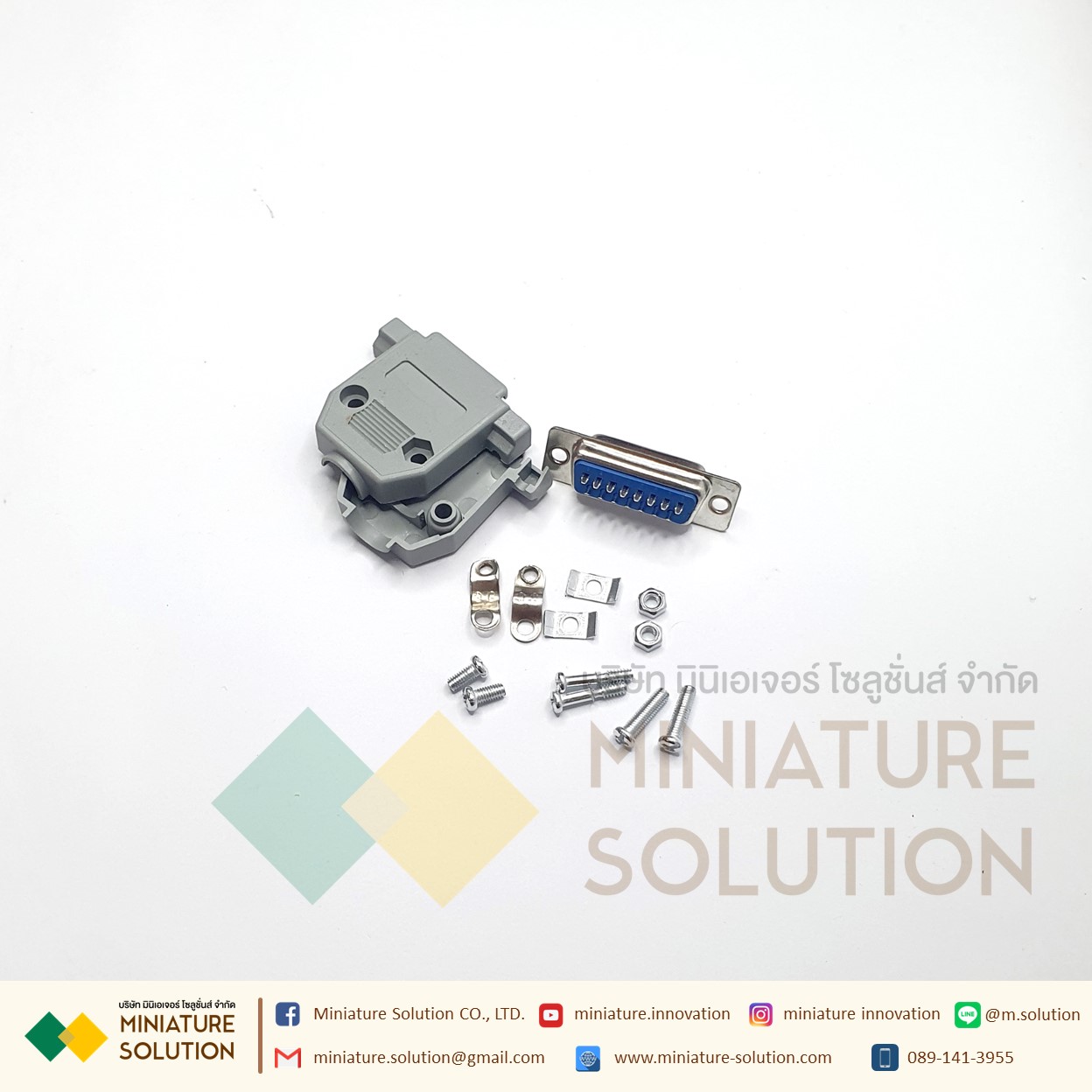 คอนเนคเตอร์ 15,25 PIN Connector DB-15,25 Male, Female ,Cover D-Sub ชุดหัวประกอบ DB-15,25 Connector socket