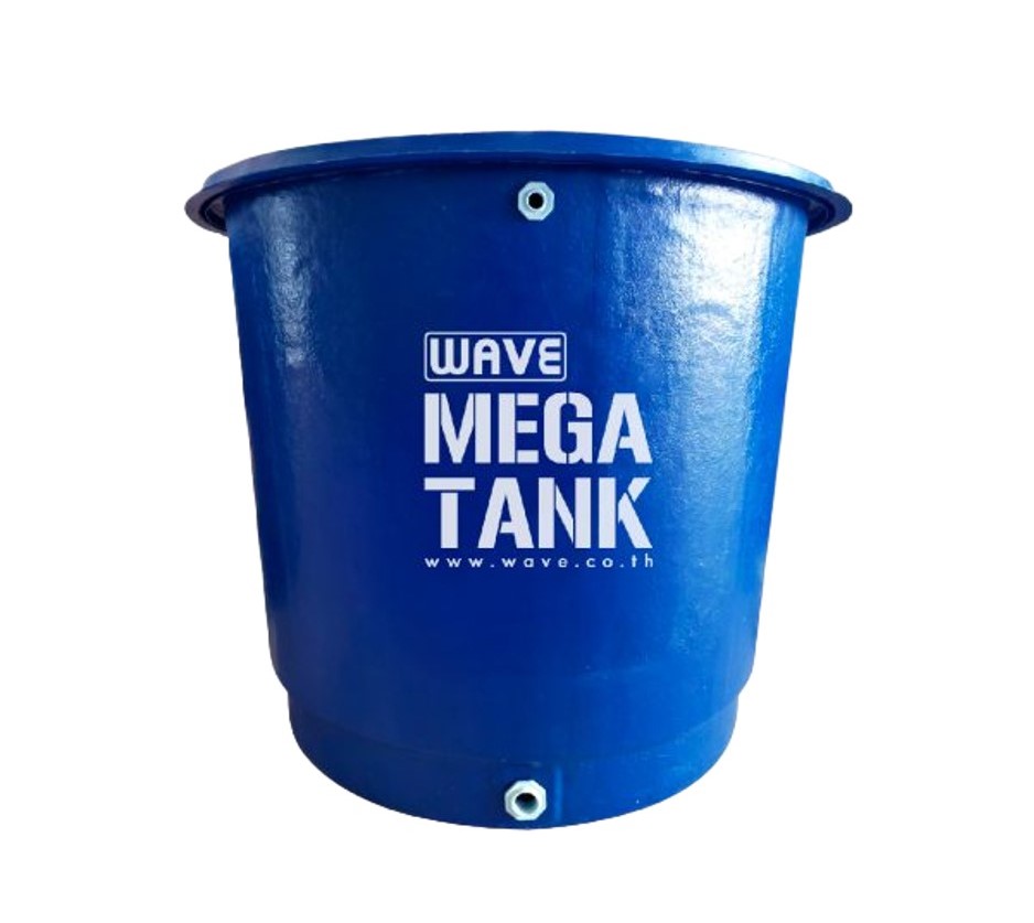 ถังเก็บน้ำบนดินไฟเบอร์กลาส ทรงถ้วยแก้ว WAVE MEGA TANK ขนาด 2500 ลิตร รุ่น WWTG-2500 **แถมลูกลอยฟรี**