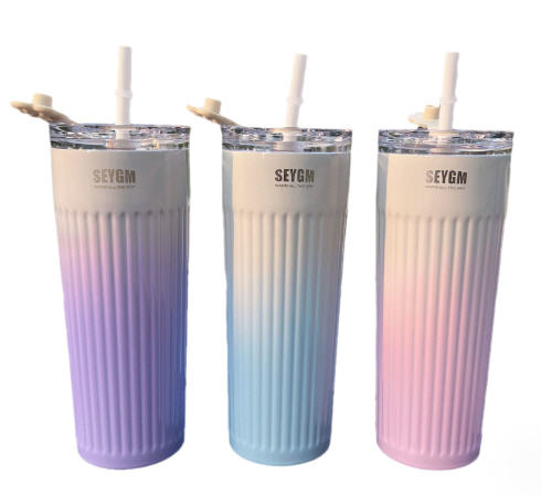แก้วกาแฟ,แก้วกาแฟสแตนเลส,แก้วสแตนเลสพร้อมหลอด,304,500ml