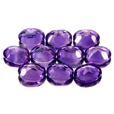 อะเมทิสต์สีม่วง (Amethyst) 3 กะรัต 10 ชิ้น