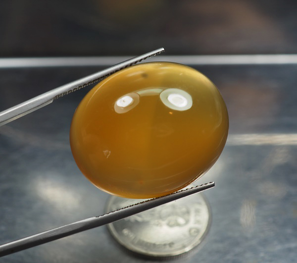 คาลซิโดนีสีเหลือง (Yellow Chalcedony) 28.60 กะรัต